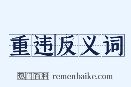重违反义词是什么意思的图片